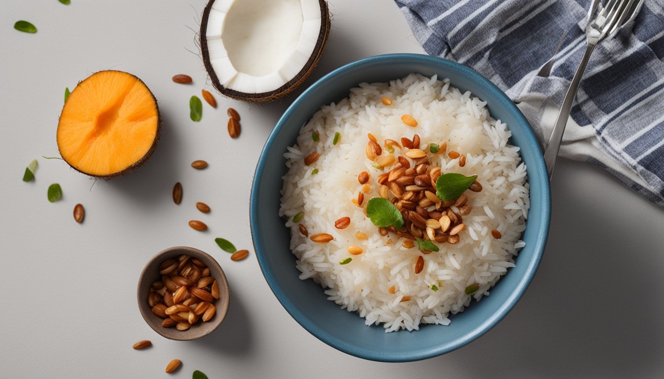 calorías en arroz con coco